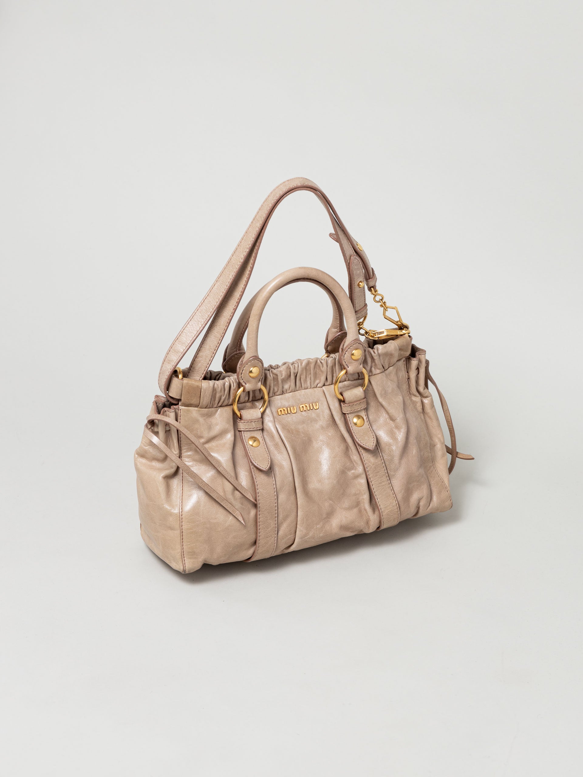 Miu Miu Vitello Leather Shoulder Bag