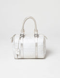 Fendi Zucca Silver Boston bag