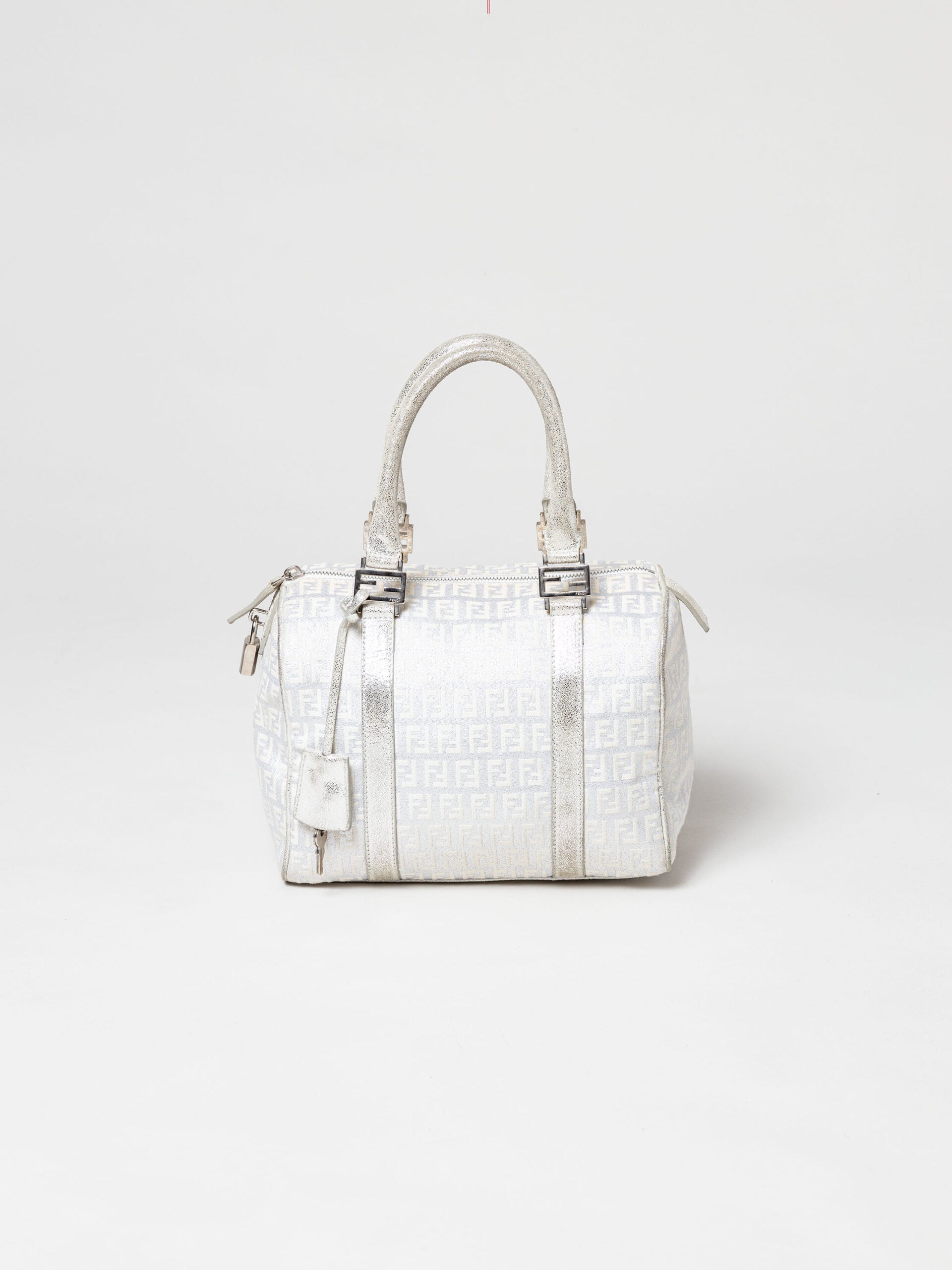 Fendi Silver Boston Bag