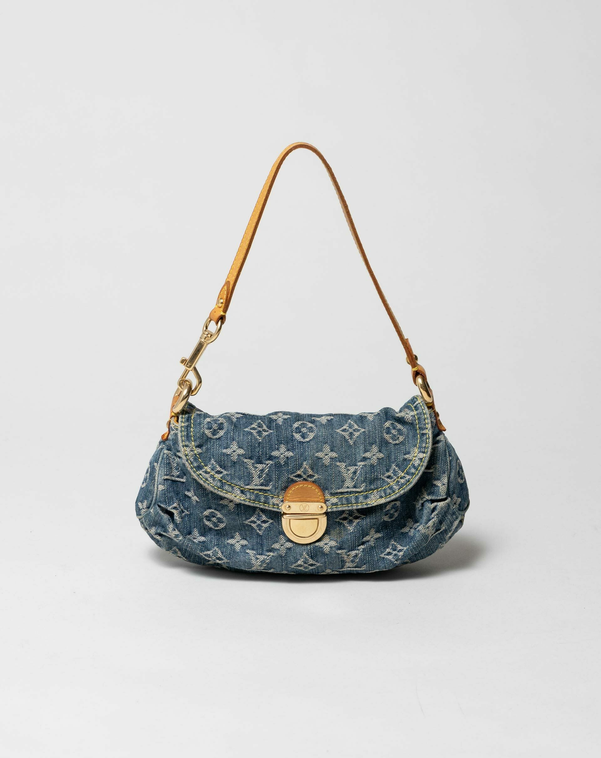 Louis Vuitton monogram denim pleaty bag