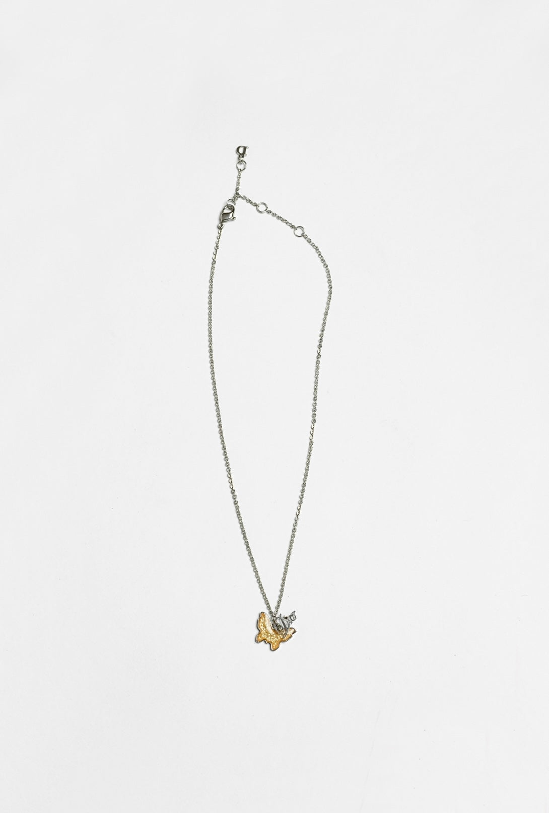 Dior Necklace Silver Butterfly