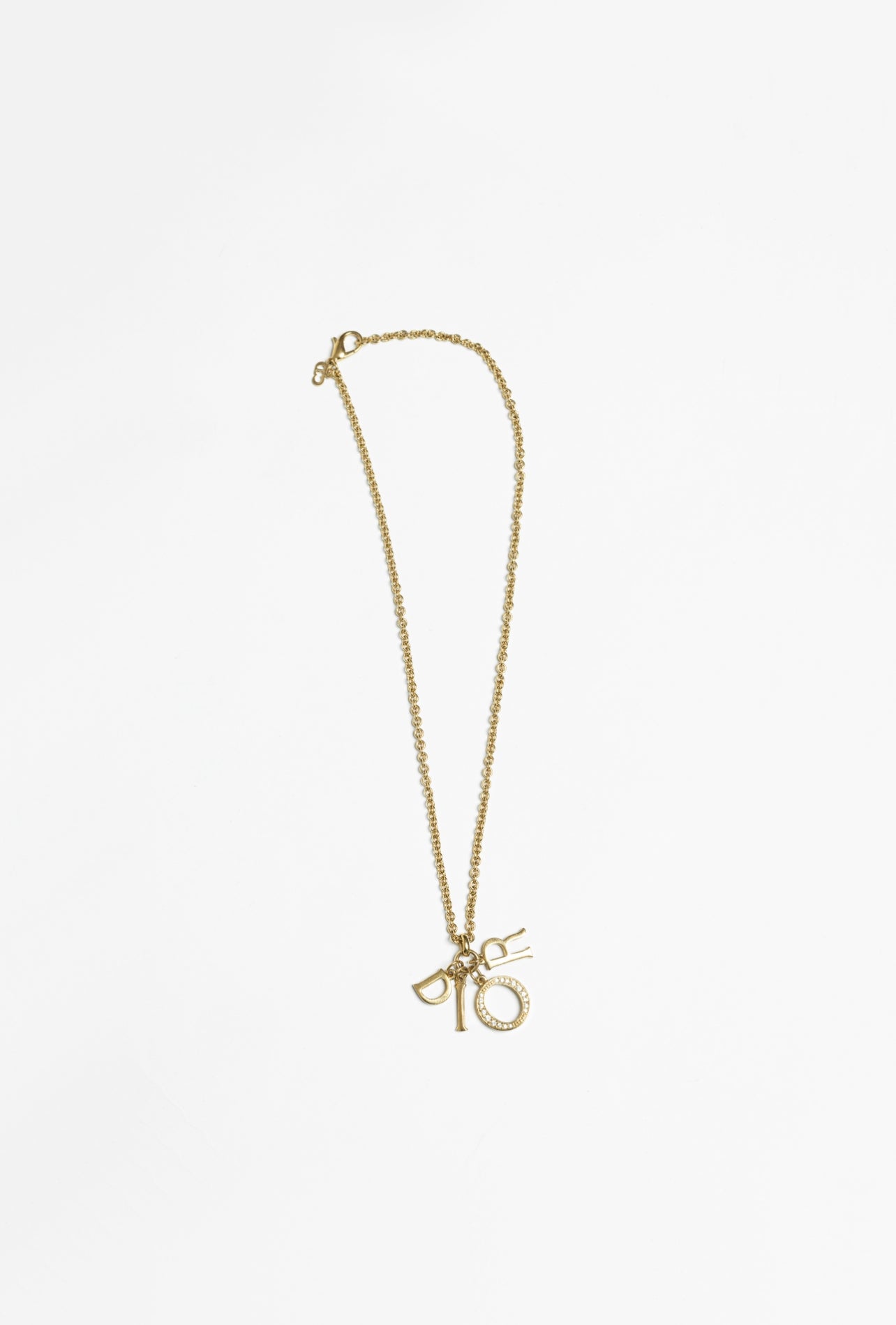Dior Necklace Gold Logo
