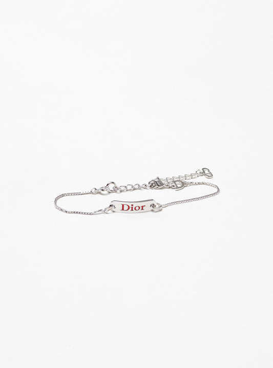 Dior Silver Red Bracelet