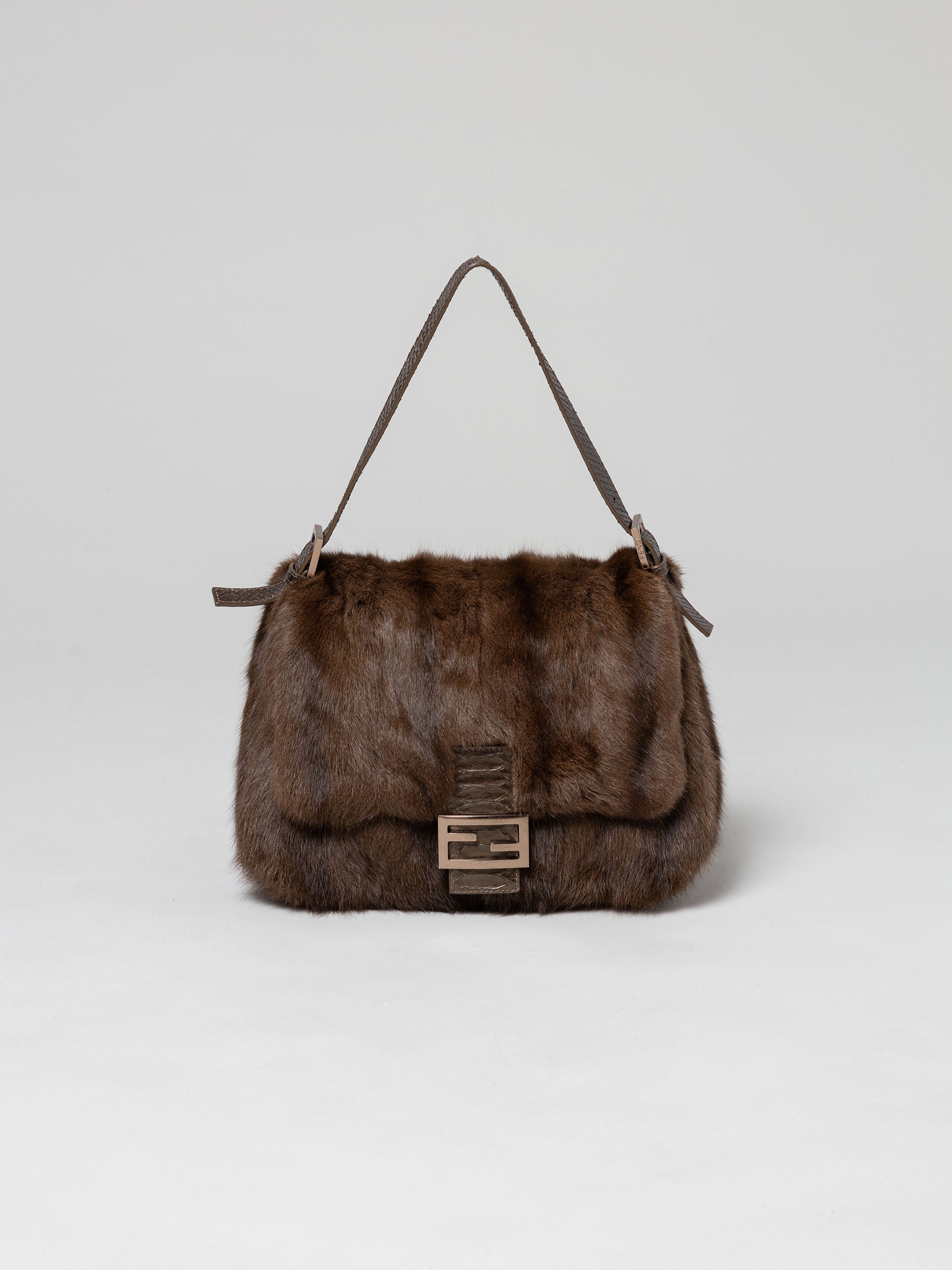 Fendi Fur Mamma Baguette Bag