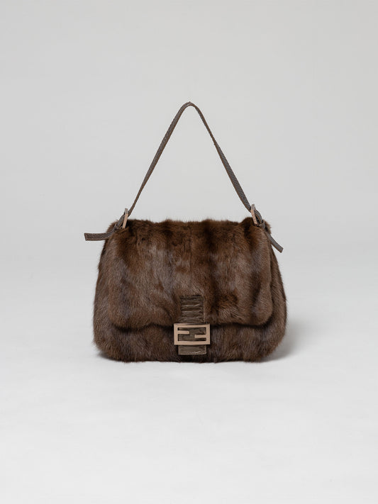 Fendi Fur Mamma Baguette Bag