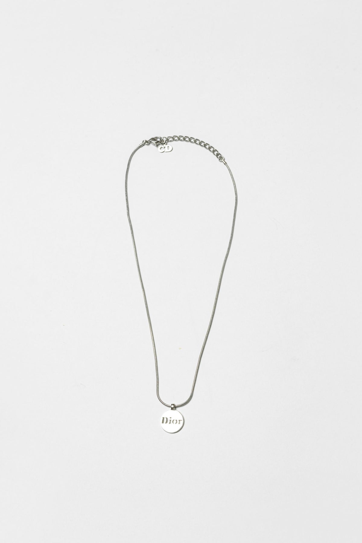 Dior Necklace Silver Logo