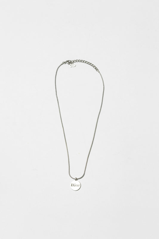 Dior Necklace Silver Logo