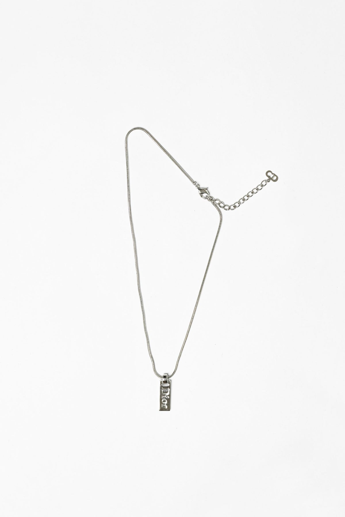 Dior Necklace Silver Logo