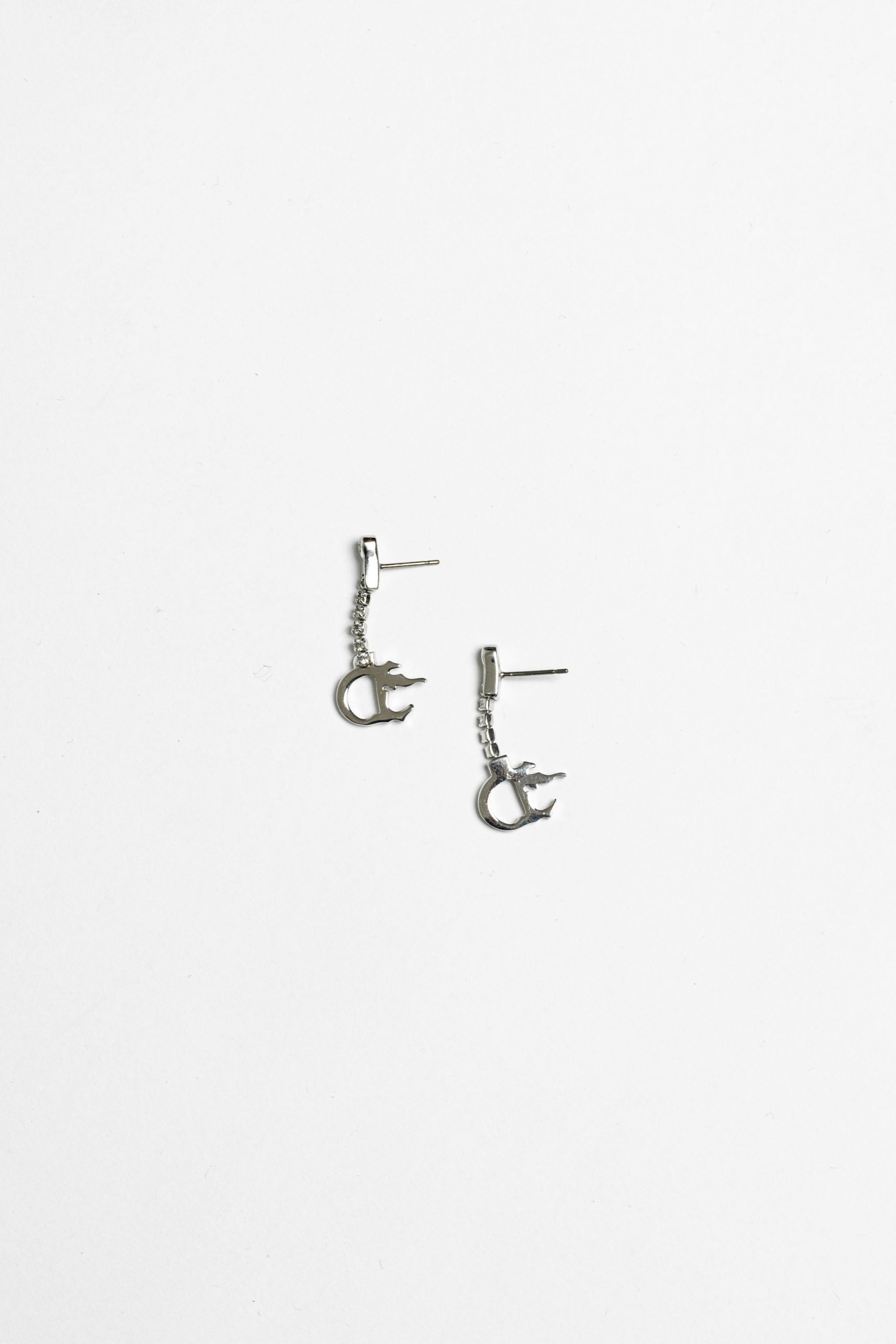 Dior Flame Silver Earrings