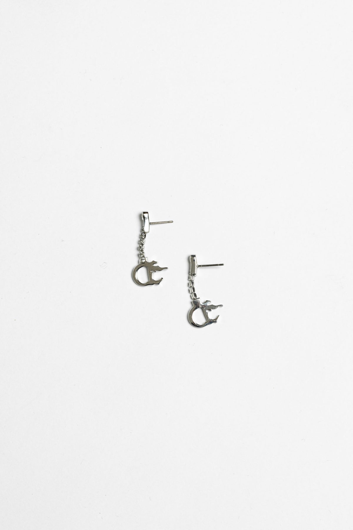 Dior Flame Silver Earrings