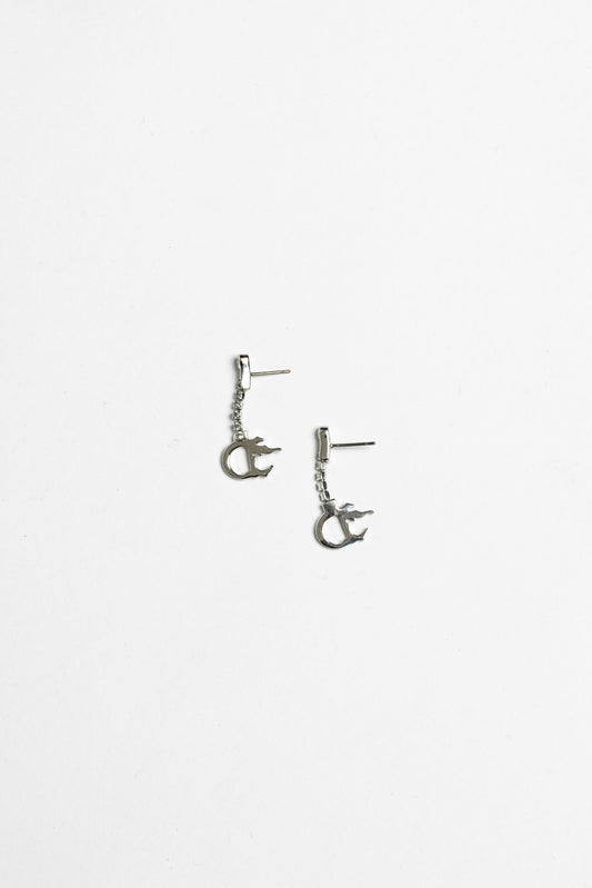 Dior Flame Silver Earrings