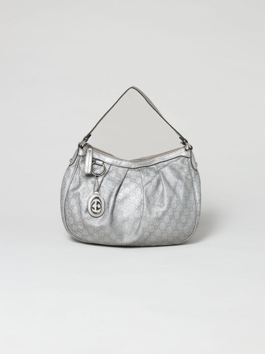 Gucci Leather Monogram Shoulder Bag
