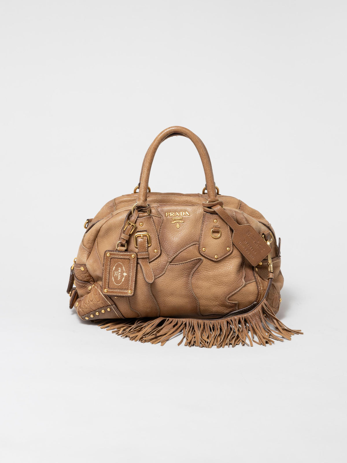 Prada Deer Leather Shoulder Bag