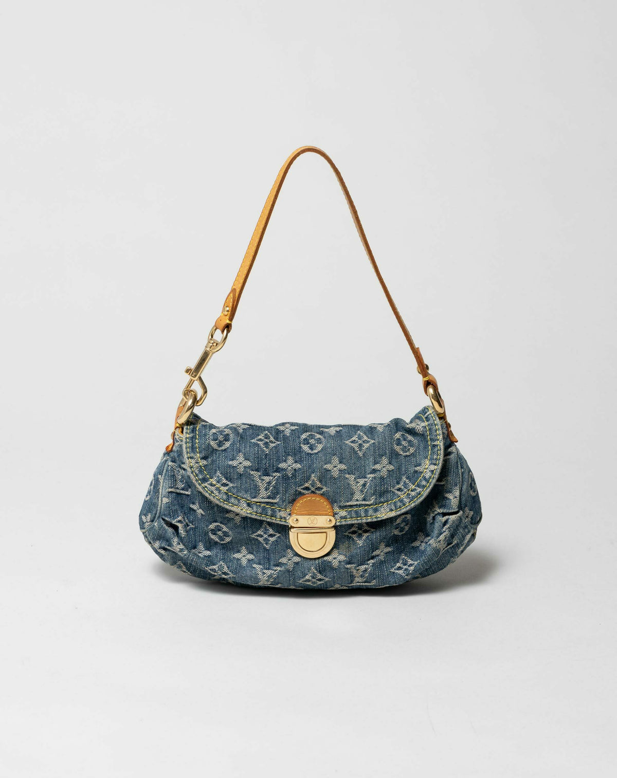 Louis Vuitton monogram denim pleaty bag
