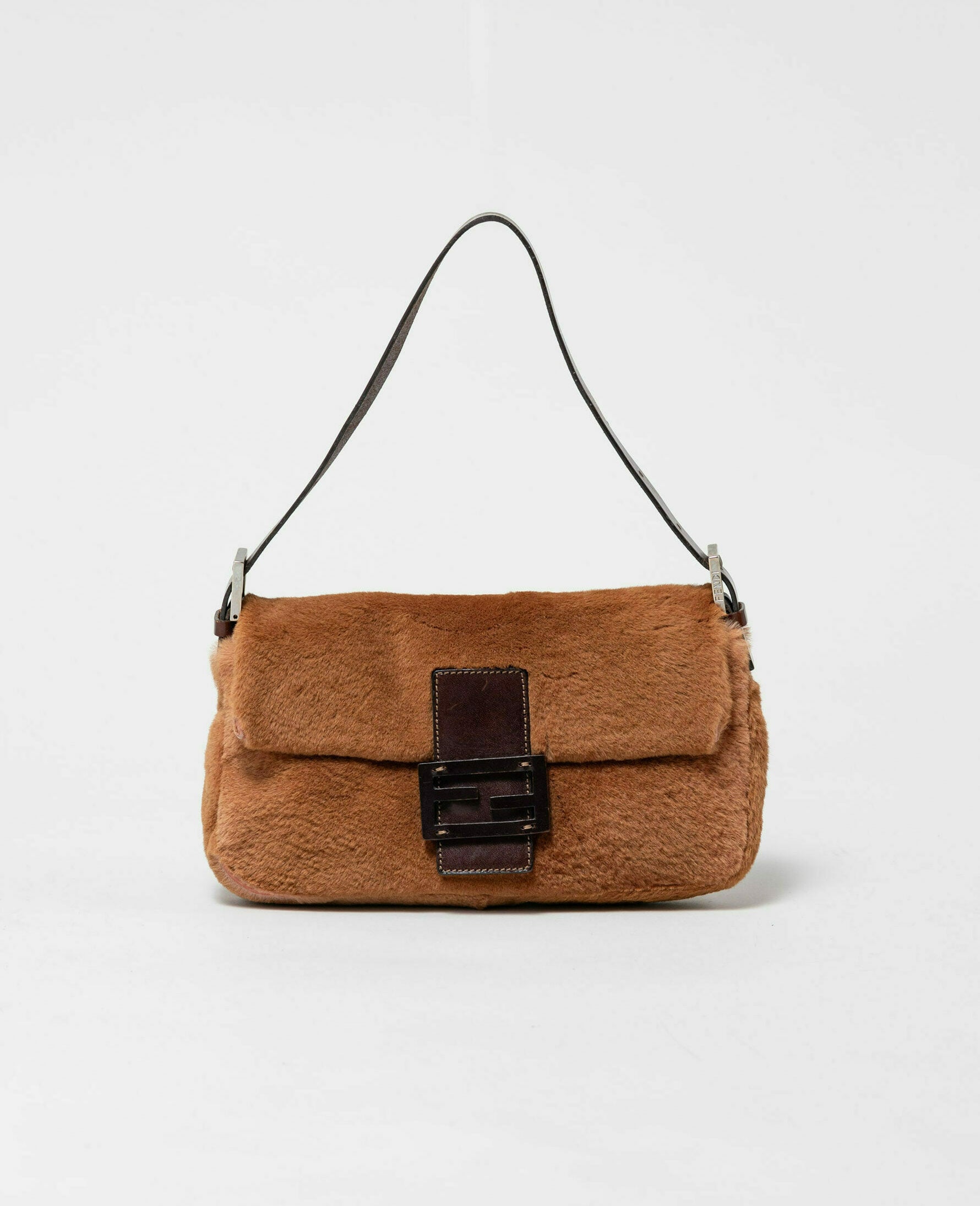 Fendi Fur Baguette Shoulder Bag