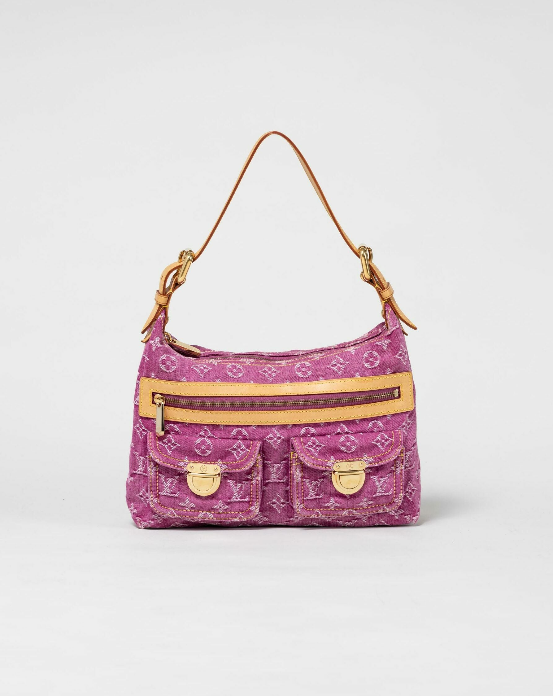 Louis Vuitton Pink Denim Baggy Bag