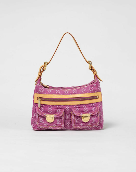 Louis Vuitton Pink Denim Baggy Bag